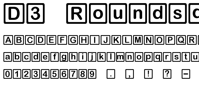D3 RoundSquarism font